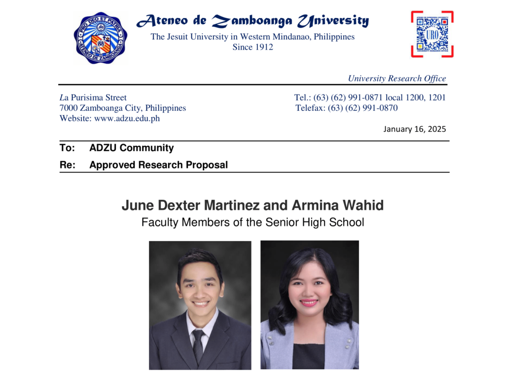 Approved Research Proposal