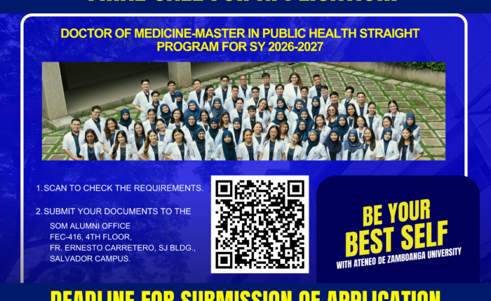 AdZU SOM | Final Call for Applications for the Doctor of Medicine-Master in Public Health (MD-MPH) Straight Program