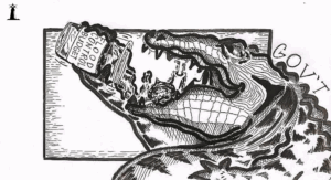 Flooded once with water, flooded twice with greed