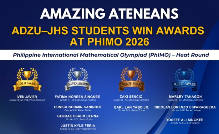AMAZING ATENEANS | AdZU-JHS Students Excel in PhIMO 2026