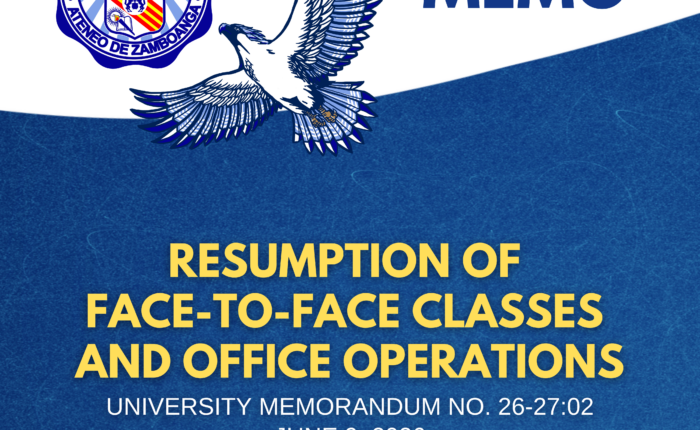 Resumption of Face-to-face Classes and Office Operations